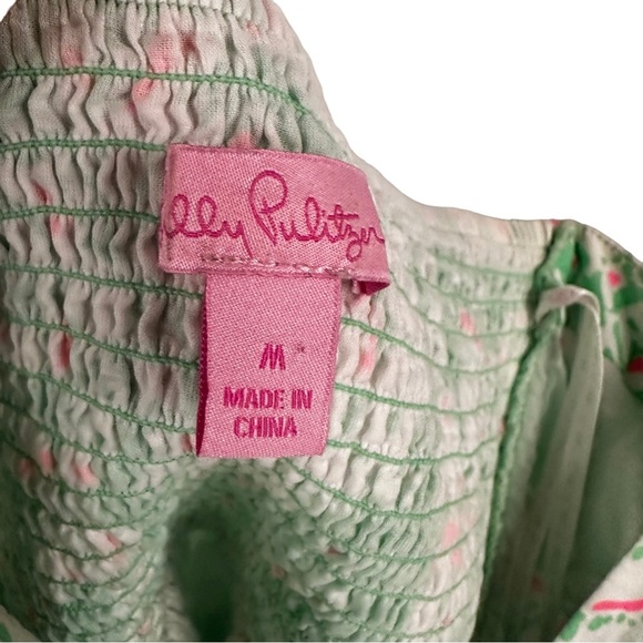 Lilly Pulitzer Chandie Strapless Dress - Glenda Beach Bash - Picture 11 of 15